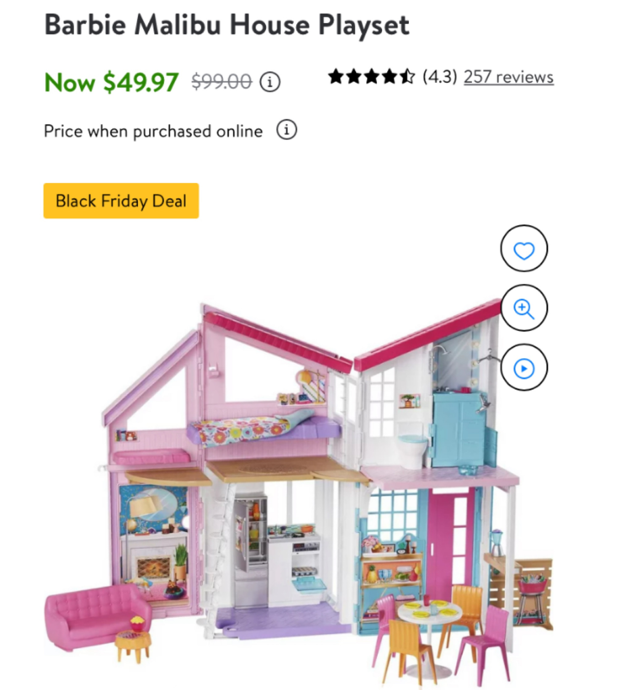 barbie malibu house playset