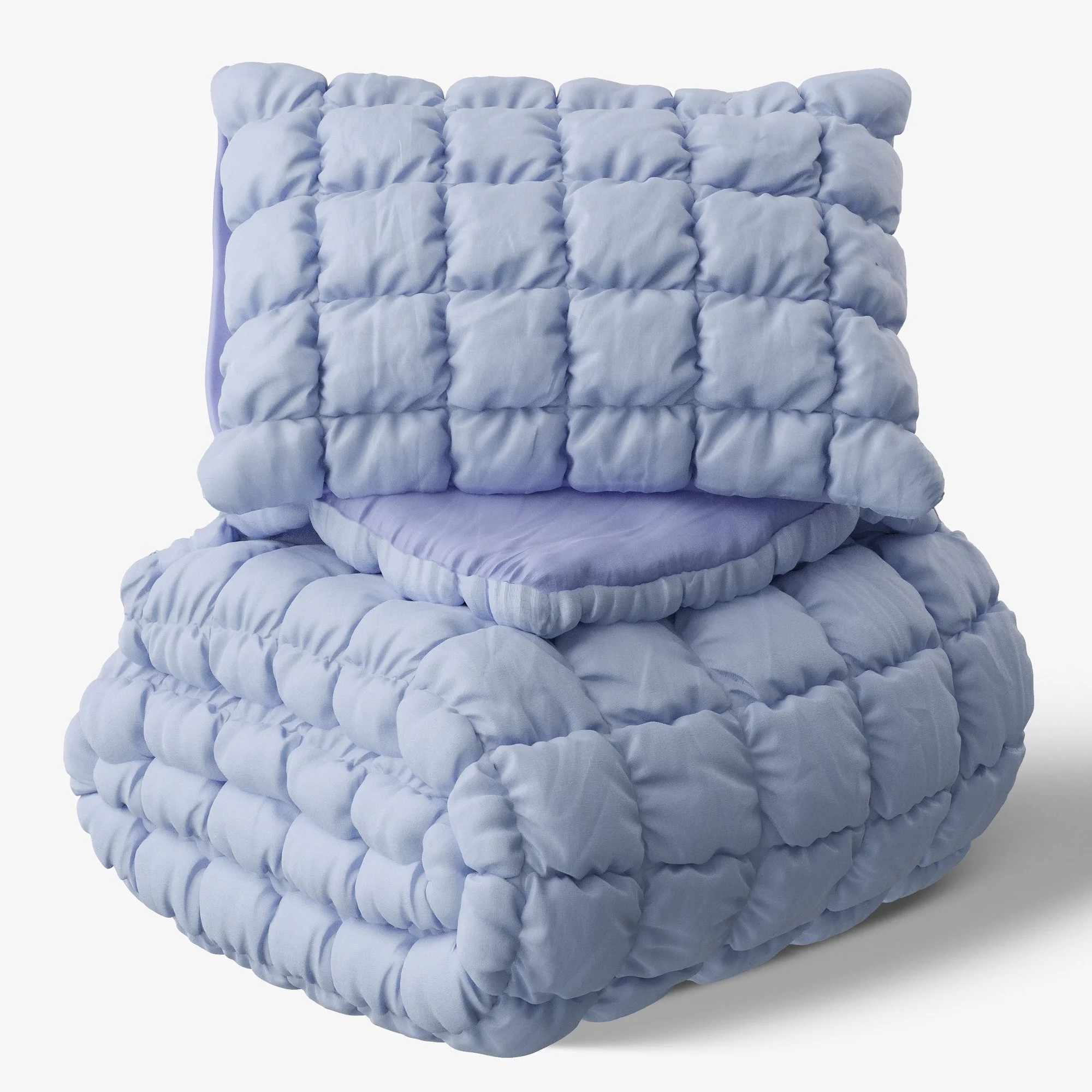 Mainstays Kids Microfiber Light Purple Solid Puffy Comforter Set, Twin, 2 Pieces - Walmart.com | Walmart (US)