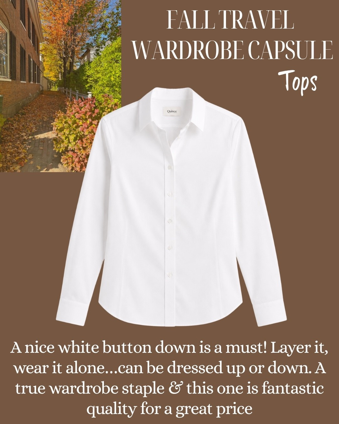 Capsule Wardrobe Button Down @onequince