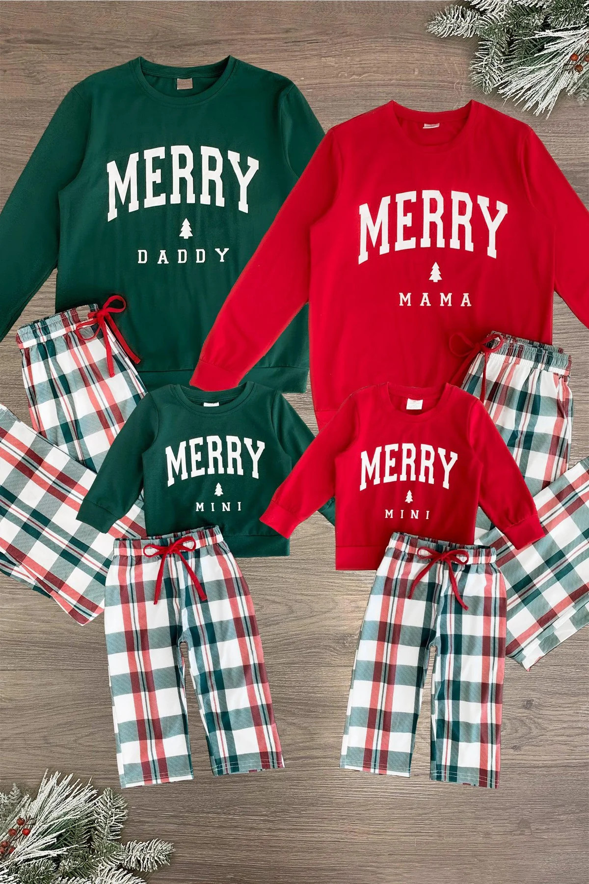 "Merry Mama, Daddy, & Mini" Family Pajamas | Sparkle In Pink