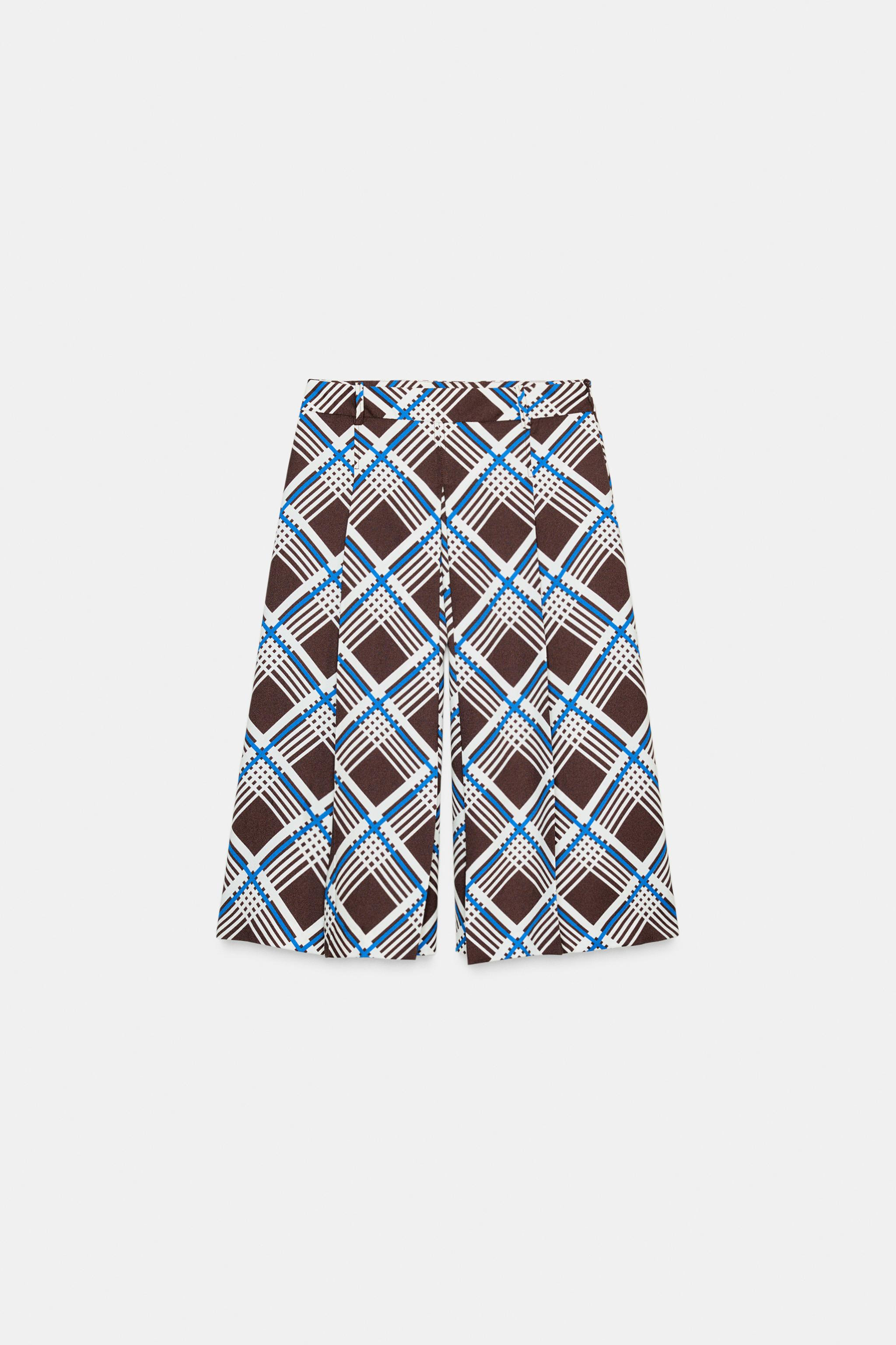 LONG PLAID SHORTS | Zara Canada