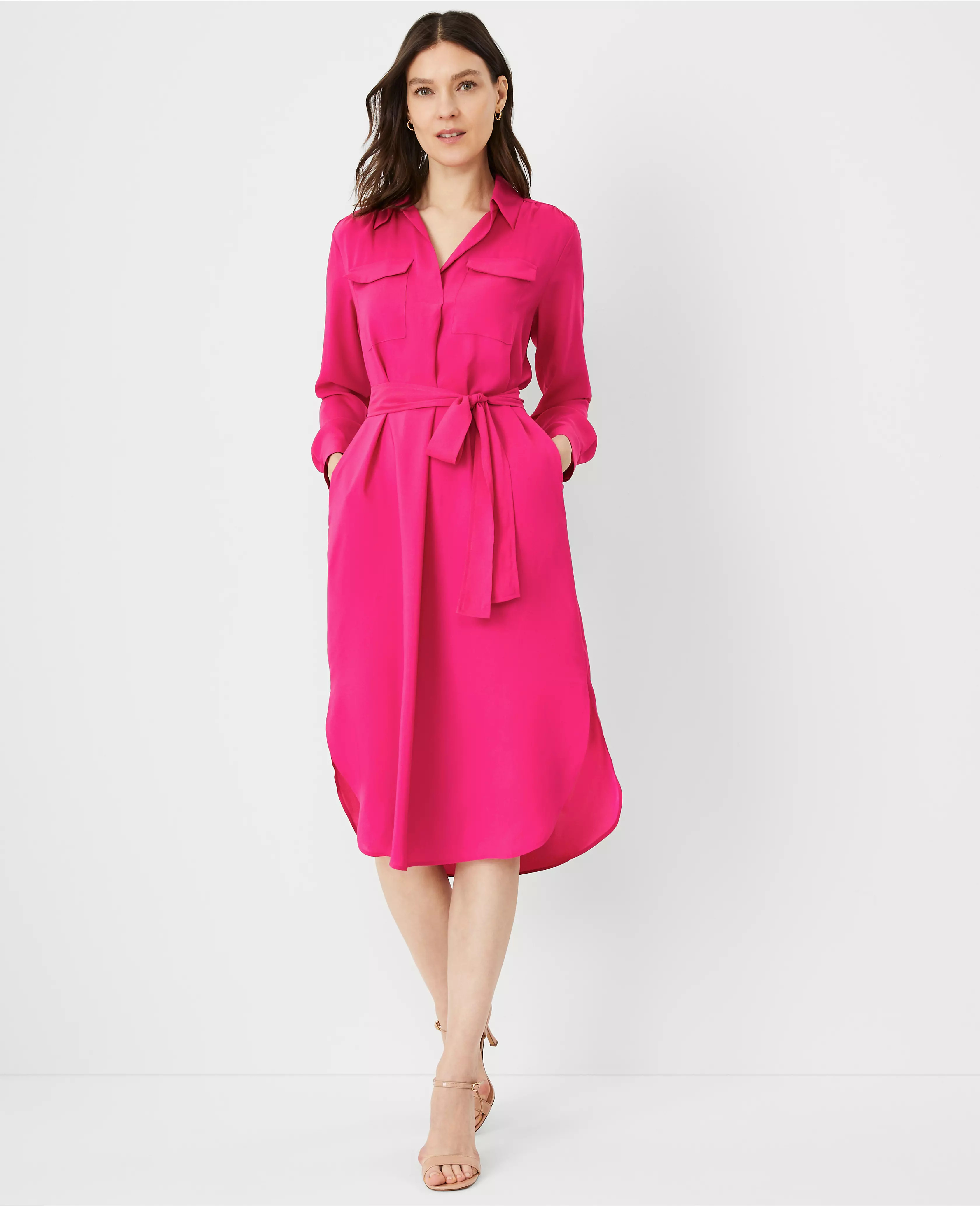 Belted Pocket Shirtdress | Ann Taylor (US)