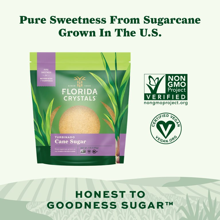 Florida Crystals Turbinado Cane Sugar, 5 lb Pouch | Walmart (US)