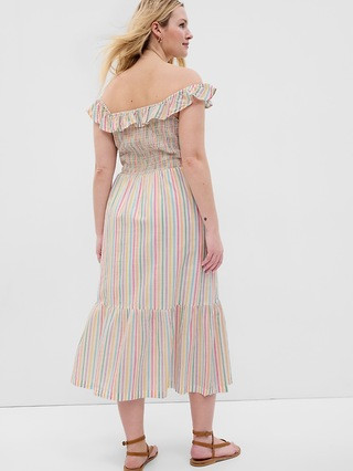 Ruffle Neck Midi Dress | Gap (CA)