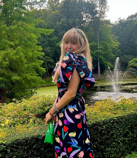 I instantly fell in love with this @rotatebirgerchristensen Noon dress and of course  the print which has one of my favorite flowers on it Tulips  🌷 🌷.  I wore this stunning dress to my cousins wedding back in September. 
You can read more about this look tomorrow on www.cupsofcouture.com 💻👩🏼‍💻 ps there is also a white version and it comes in a top too!  Plus a few different alternative styles. 

#LTKparties #LTKeurope #LTKsalealert
