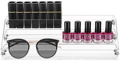 Gospire 3 Tier Clear Acrylic Nail Polish Ink Rack Sunglasses Organizer Eyeglasses Display Rack essen | Amazon (US)