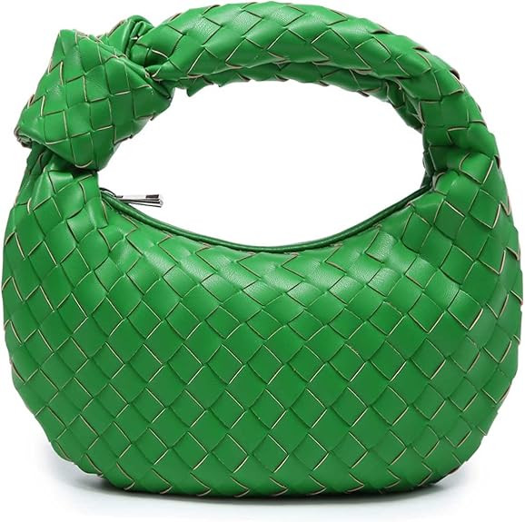 Qiayime Women Knoted Woven Handbag Fashion Ladies Soft PU Leather Handmade Hobo Shoulder Bag Purs... | Amazon (US)