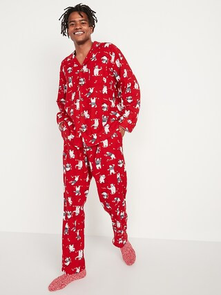 Matching Holiday Flannel Pajamas Set for Men | Old Navy (US)