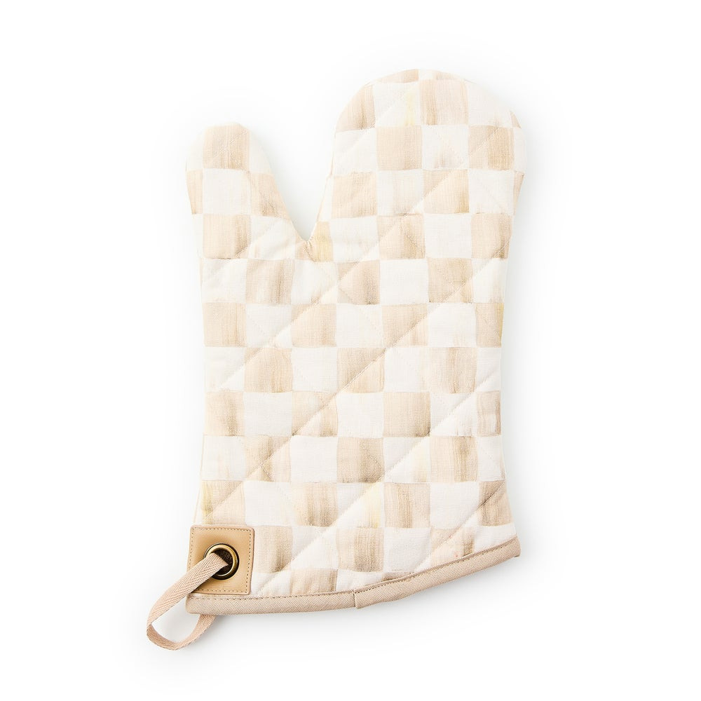 Mocha Check Oven Mitt | MacKenzie-Childs