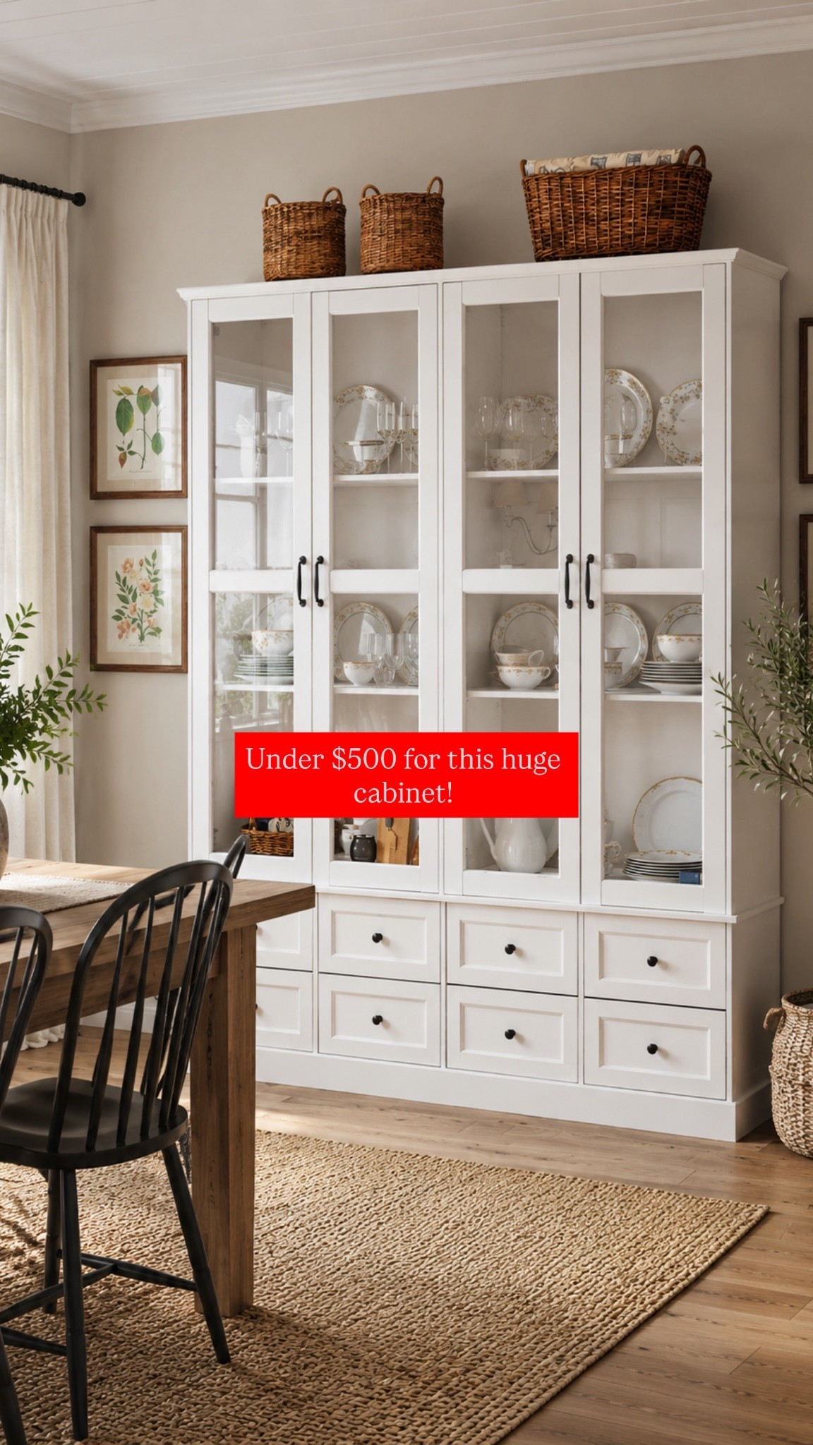 Under $500 for this cabinet! Will look great in a dining room or family room!

#LTKHome