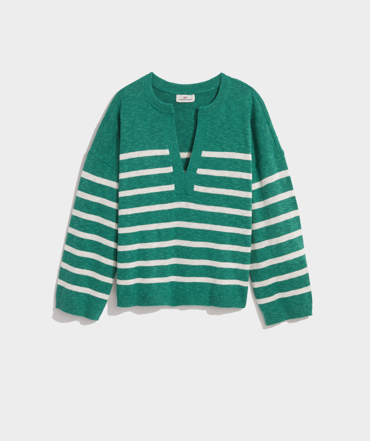 Breton Stripe Slub Split-Neck Sweater | vineyard vines