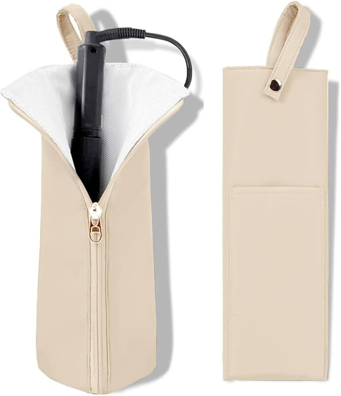 Hot Iron Holder & Mat, Heat Resistant Travel Bag for Curling Iron, Flat Iron - Hair Tool Organize... | Amazon (US)