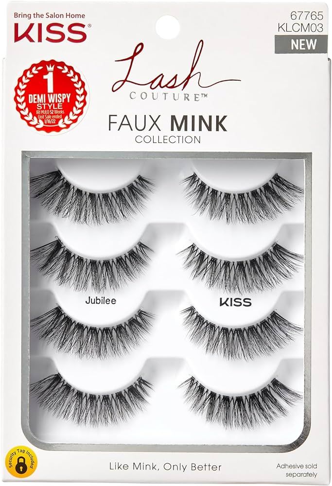 KISS Lash Couture False Eyelashes, Jubilee', 10 mm, Includes 4 Pairs Of Lashes, Contact Lens Frie... | Amazon (US)