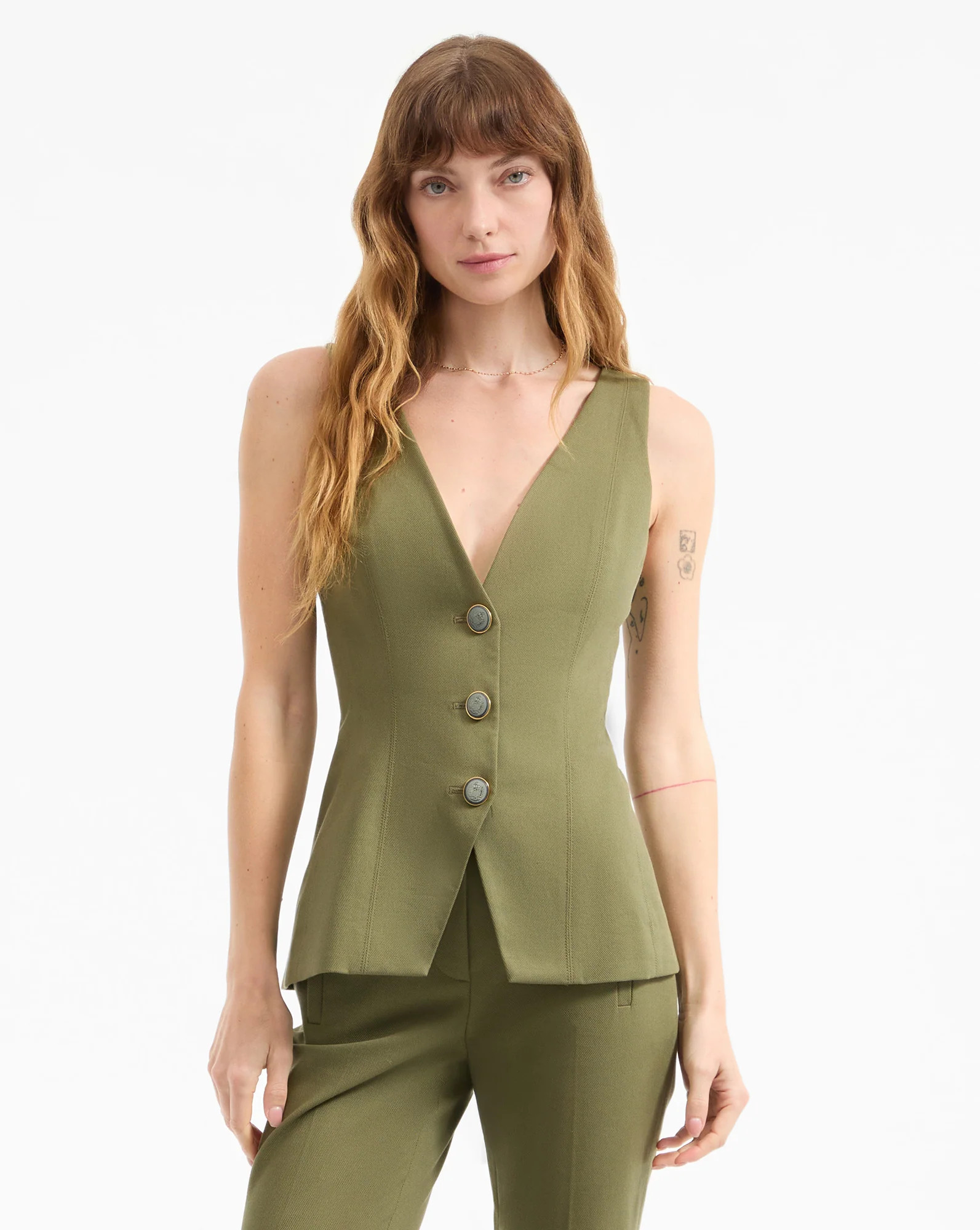 Avalina Button-Up Vest | Veronica Beard