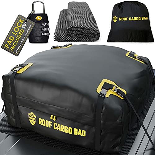 Rooftop Cargo Carrier for Top of Vehicle - Car Top Carrier Roof Bag 15 or 20 Cubic for Cars with ... | Amazon (US)