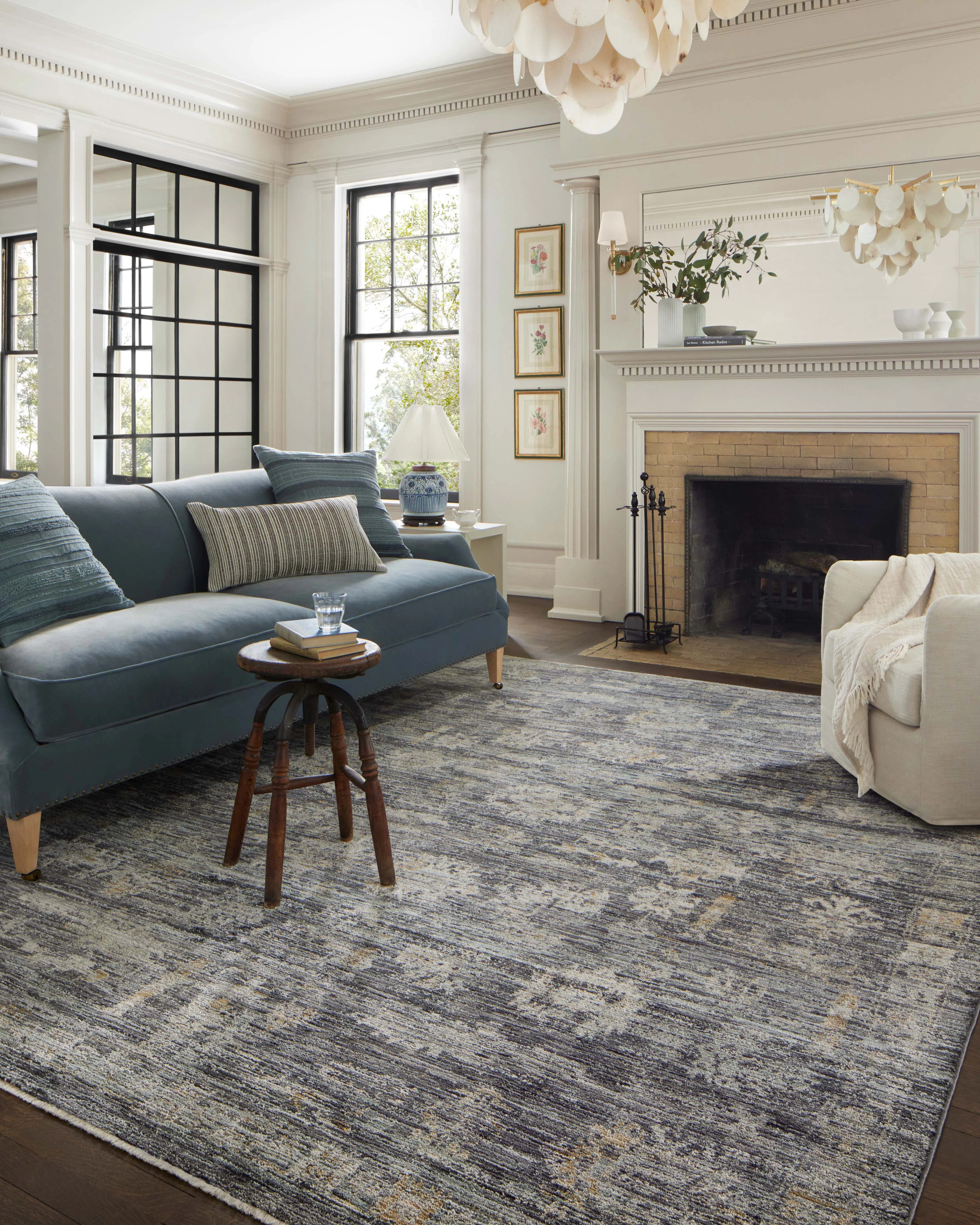 Jean Stoffer x Loloi Katherine Ink / Jade Area Rug | Wayfair North America