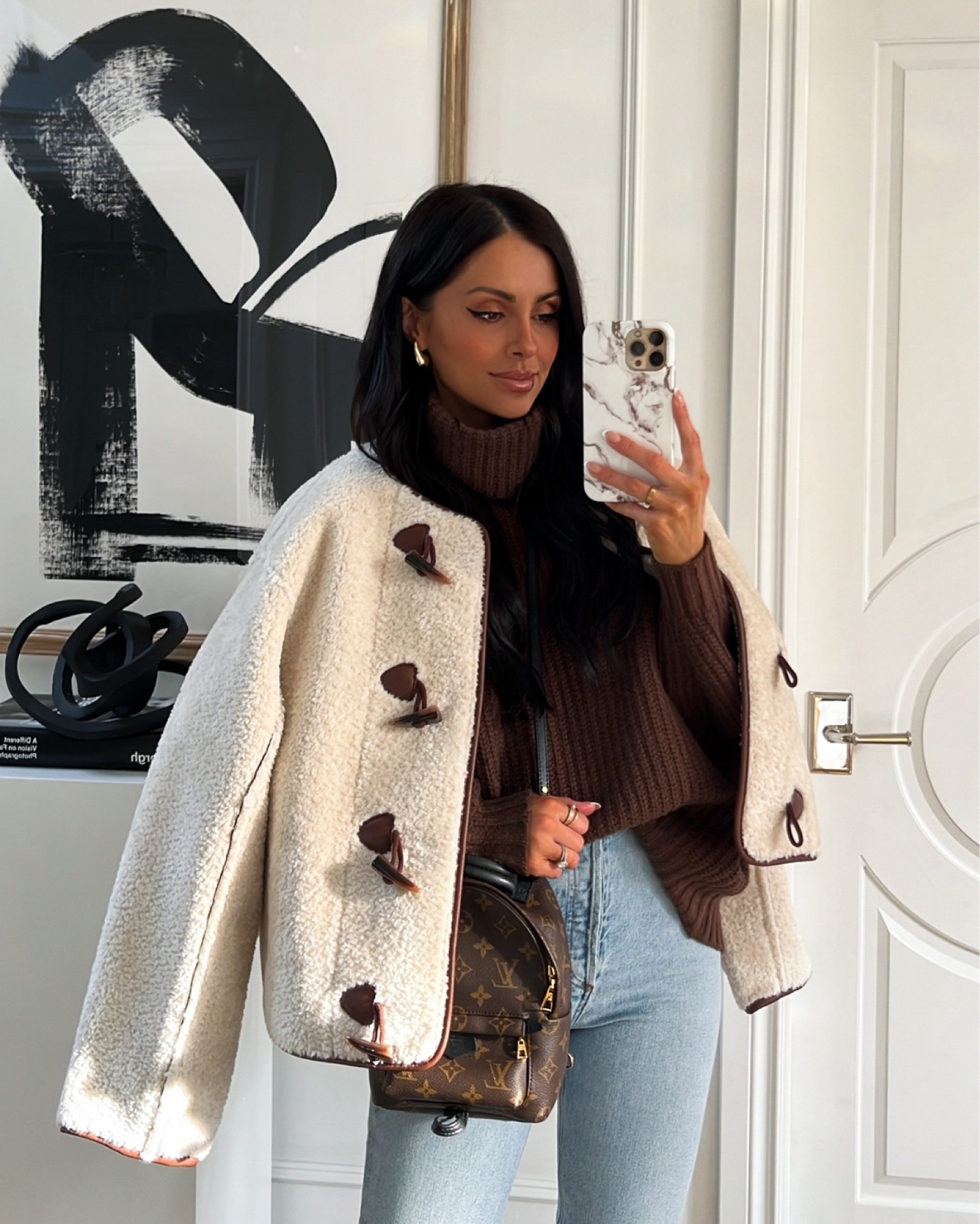 Cella Jane x Splendid sherpa jacket wearing an XS
Cella Jane x Splendid chocolate chunky knit sweater wearing an XS
Agolde denim wearing a 23
Karen Millen slouchy boots run TTS



#LTKstyletip #LTKSeasonal
