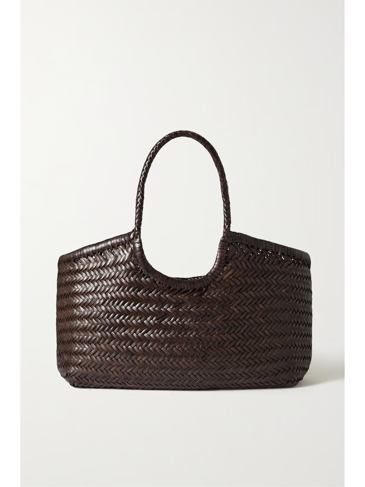 Dragon Diffusion - Nantucket Big Woven Leather Tote - Dark brown | NET-A-PORTER (UK & EU)