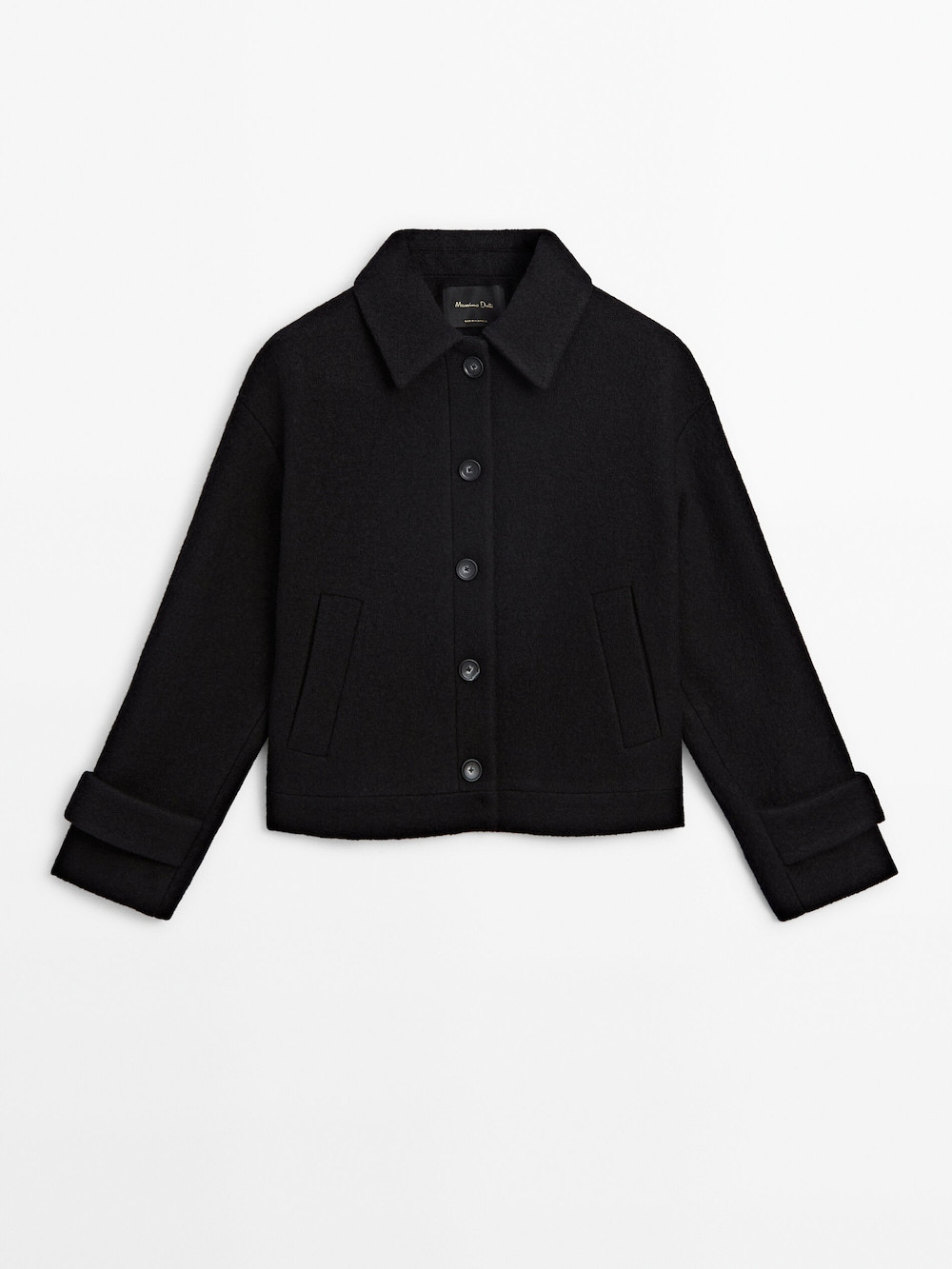 100% wool jacket with buttons | Massimo Dutti US