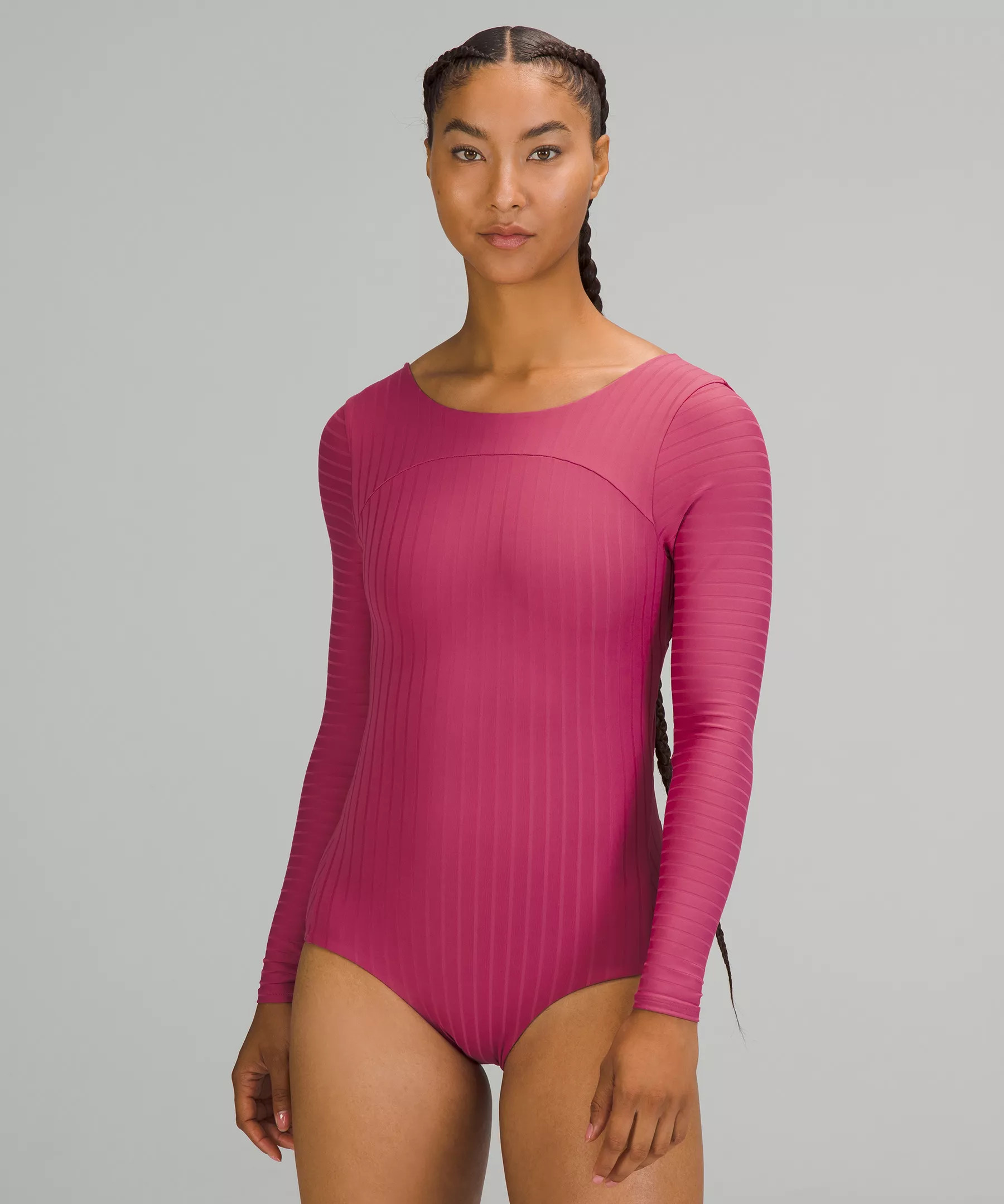 Ribbed Wrap-Back Long-Sleeve One-Piece | Lululemon (CA)