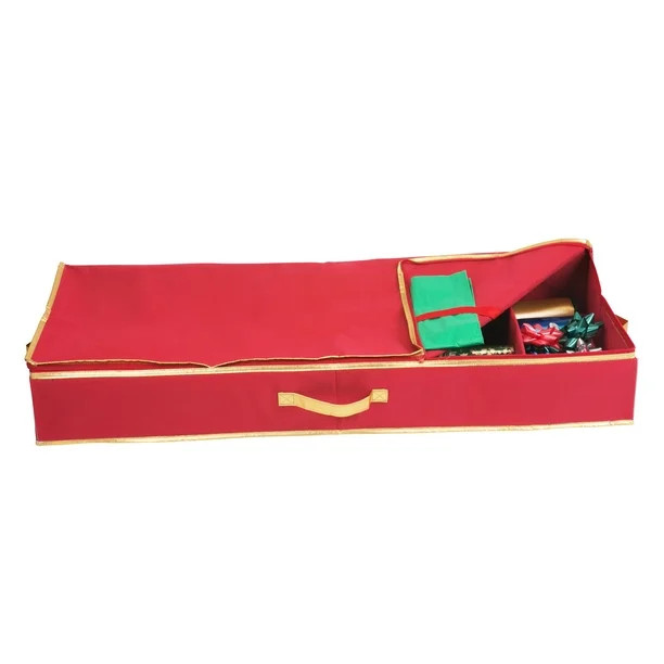 Simplify Christmas Holiday Gift Wrap Box - Organizer, Red | Walmart (US)
