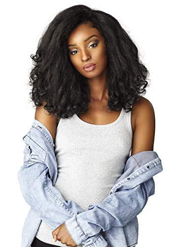 Sensationnel Curls Kinksandco Half Wig - Rain Maker Instant Weave Drawstring Cap for Natural 3C to 4C Hair Textures (1 JETBLACK) | Amazon (US)