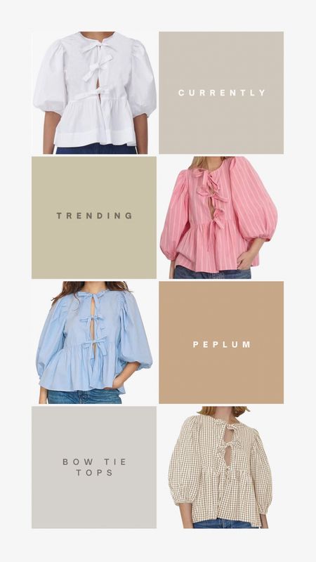 Peplum bow tie tops are so in right now! Here are some of my favorites from Amazon #amazonfashion #amazonfinds 

#LTKFindsUnder100 #LTKSaleAlert #LTKStyleTip