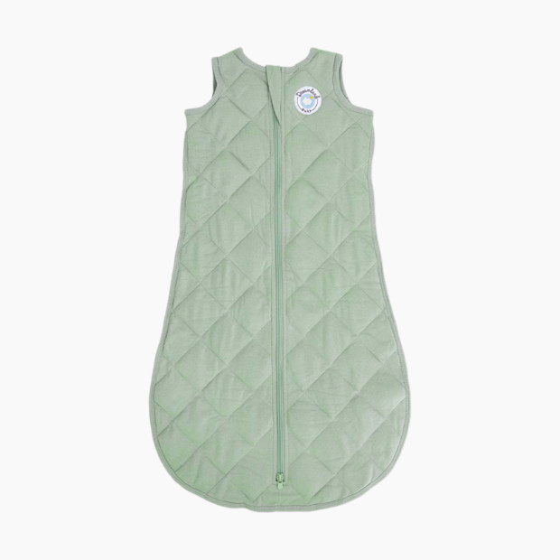 Dreamland Baby Dream Weighted Sleep Sack in Sage Green Size 0-6 months | 100% Natural | Babylist