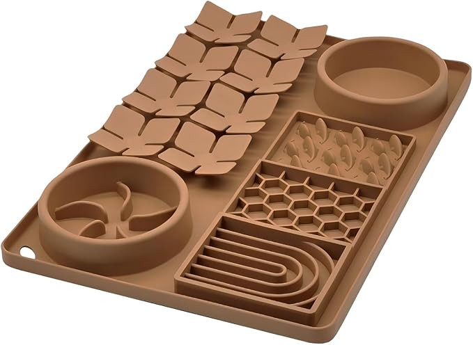 Slow Feeder Bowl, Silicone Lick Mat with Suction Cups for Dog Cat, Snuffle Mat for Pet Smell Trai... | Amazon (US)