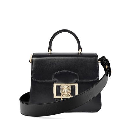 Small Lion Lansdowne Bag in Smooth Black | Aspinal of London