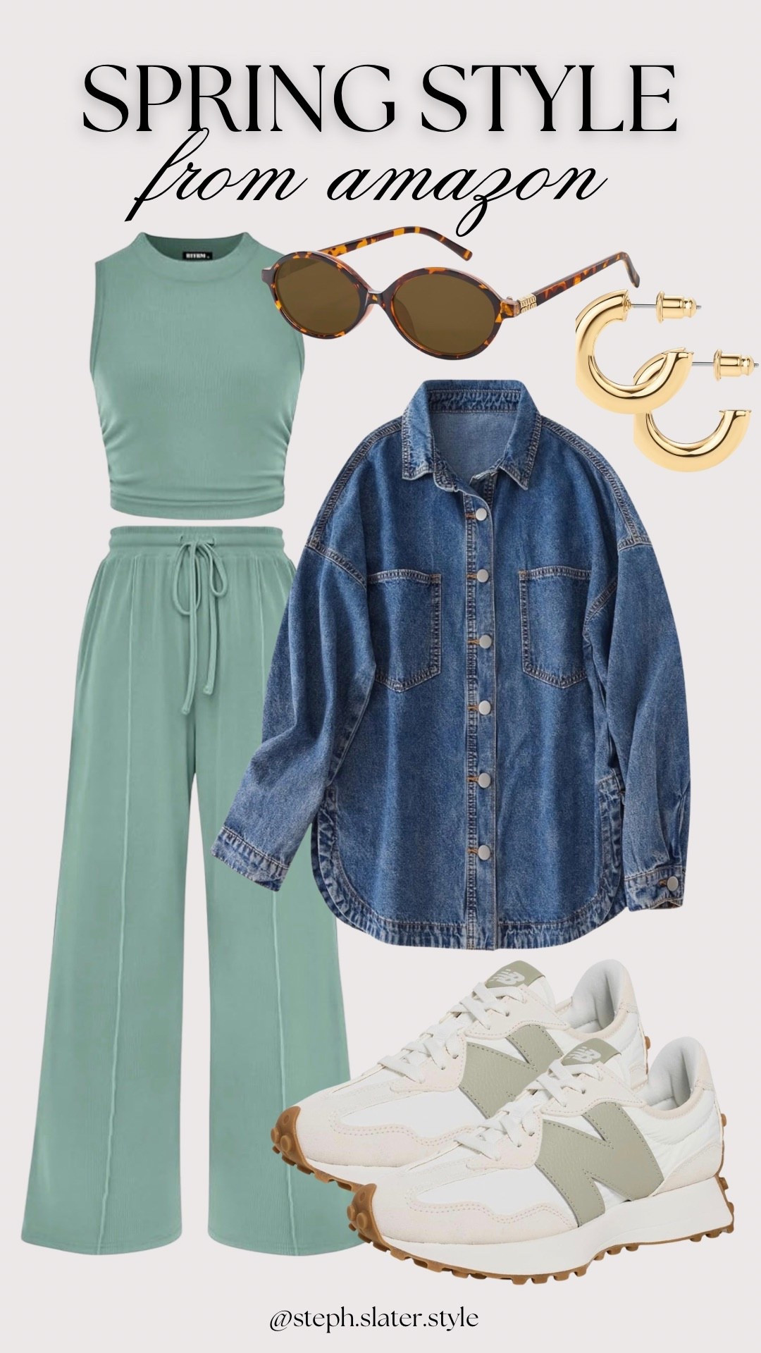 Casual spring style from Amazon. Matching set, NewBalance Sneakers, Elevated Casual 

#LTKootd #LTKSeasonal #LTKmomlife