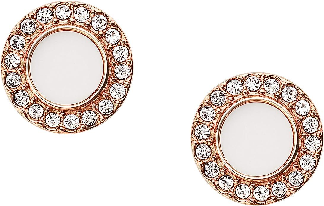 Fossil Women's Rose Gold-Tone Stud Earrings, Color: Rose Gold (Model: JF02659791) | Amazon (US)