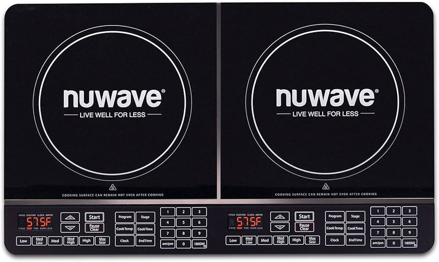 Nuwave Double Induction Cooktop, Powerful 1800W, 2 Large 8” Heating Coils, Independent Controls... | Amazon (US)