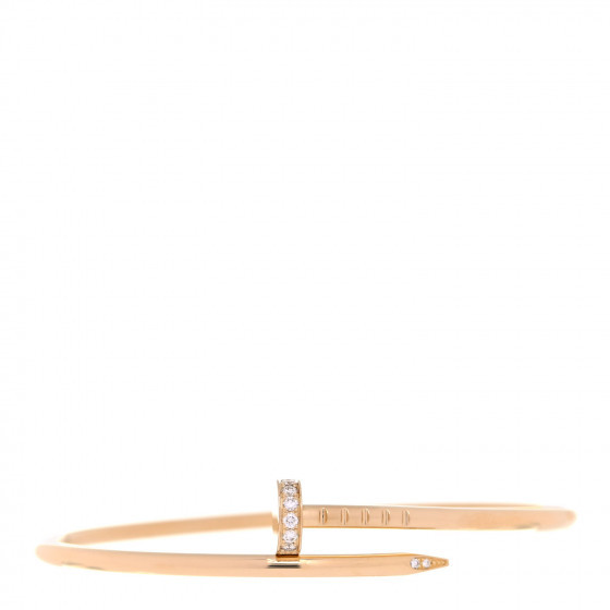 CARTIER 18K Yellow Gold Diamond Small Juste Un Clou Bracelet 15 | Fashionphile