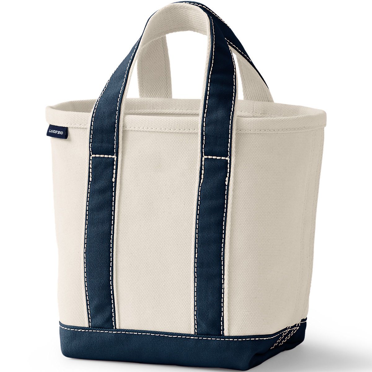 Small Natural Open Top Canvas Tote Bag | Lands' End (US)