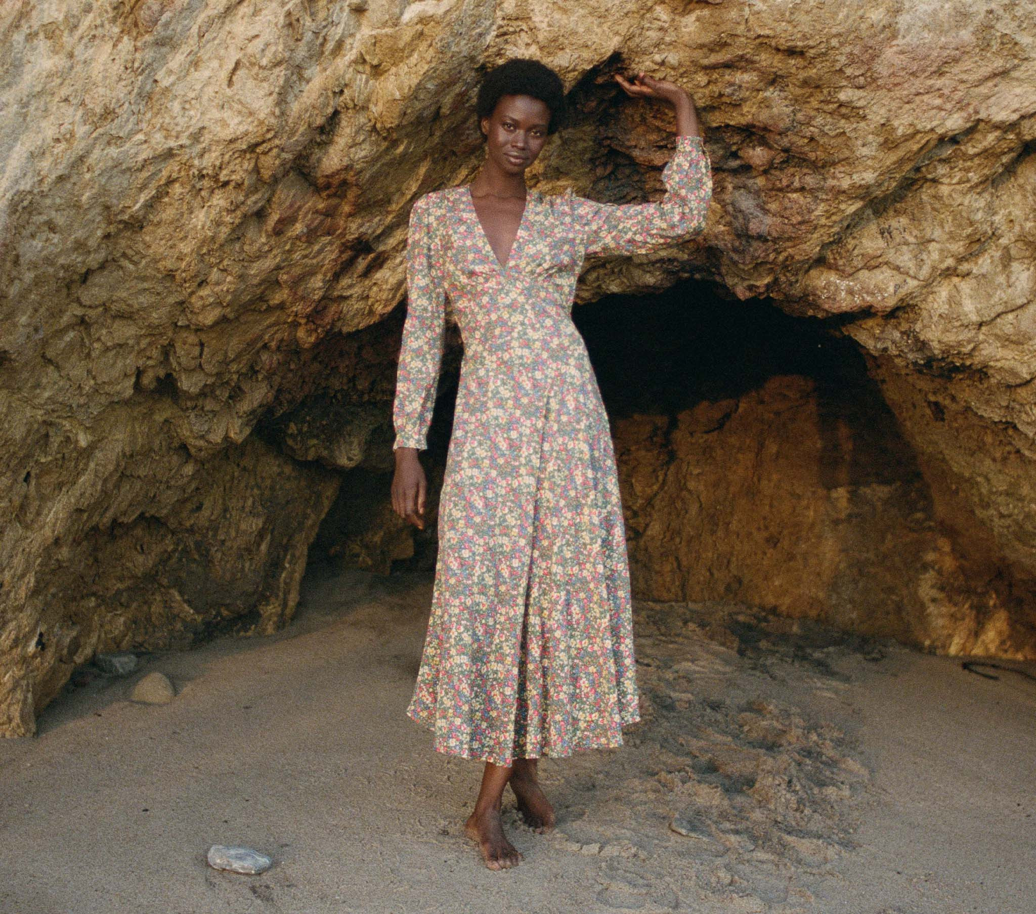 Charleston Dress - Green Valley Floral | DÔEN | DOEN