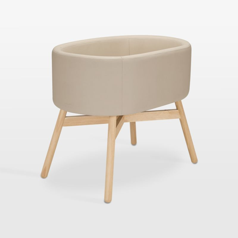 Babyletto X Gathre Capsule Millet Tan Baby Bassinet + Reviews | Crate & Kids | Crate & Barrel