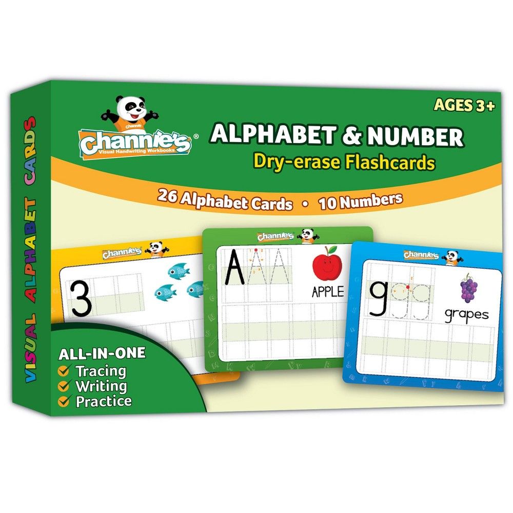 Channie's Dry Erase Alphabet & Number Flash Card | Target