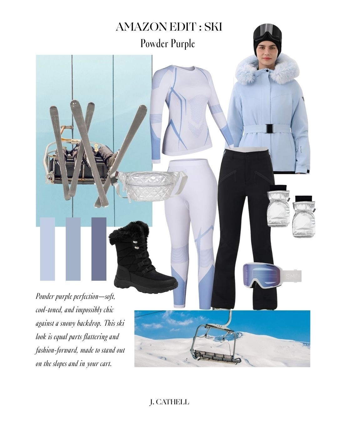 Powder purple perfection—soft, cool-toned, and impossibly chic against a snowy backdrop. This ski look is equal parts flattering and fashion-forward, made to stand out on the slopes and in your 

#LTKTravel #LTKSeasonal #LTKOver40
