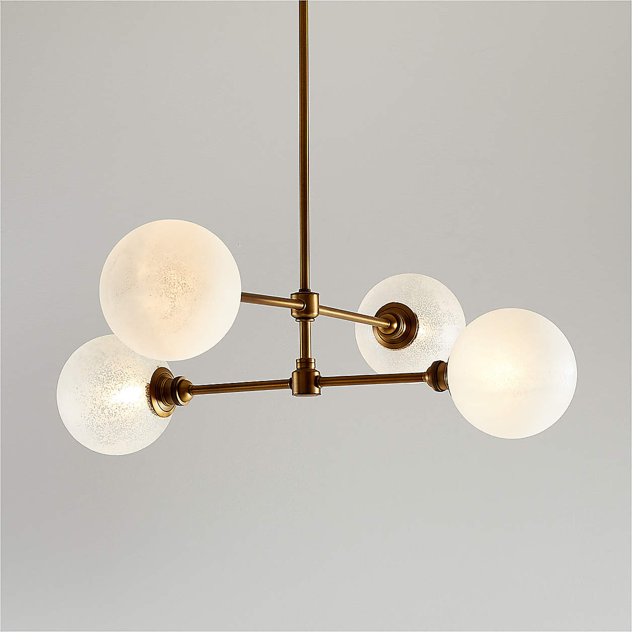 Bouldin Salt Blasted Glass Chandelier Light 42" + Reviews | Crate & Barrel | Crate & Barrel