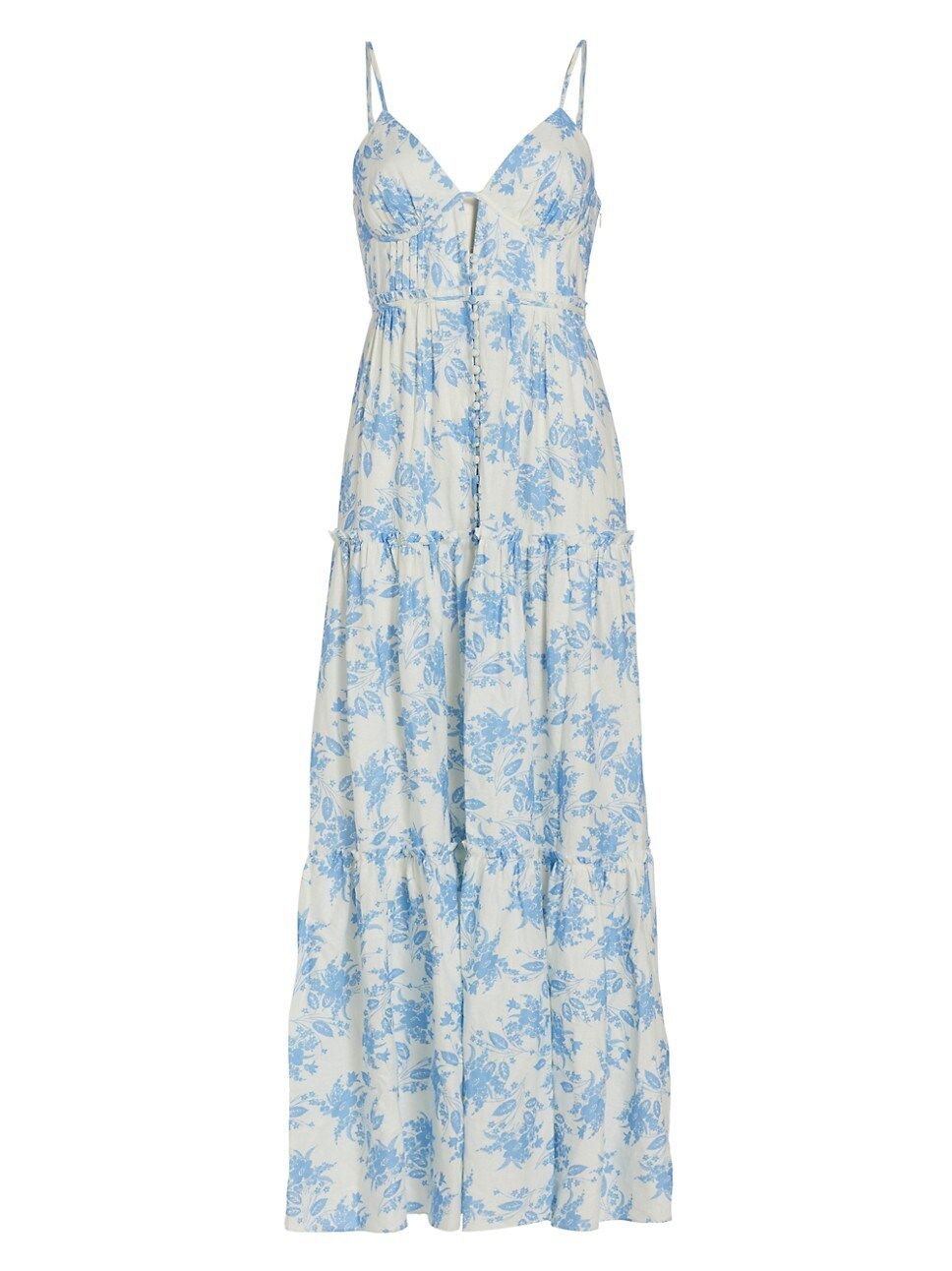 Garnita Floral Tiered Maxi Dress | Saks Fifth Avenue