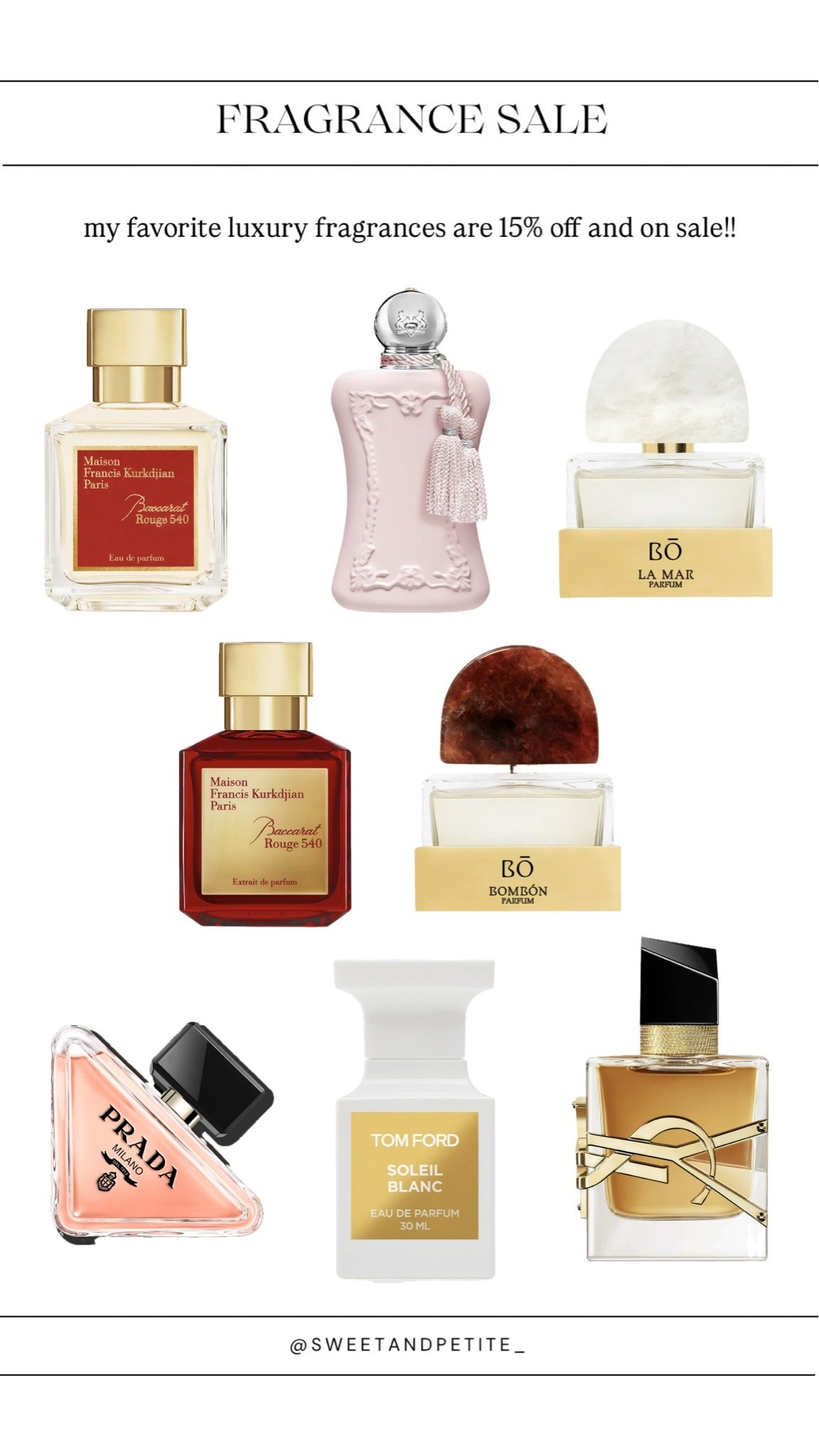 My favorite luxury fragrances are 15% off! 

My current most worn combo is PDM Delina and House of Bo La Mar mixed together 💕 my og fav will always be Baccarat

#LTKBeauty #LTKSaleAlert