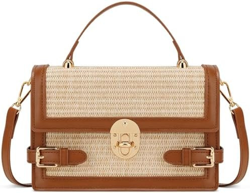 KKXIU Straw Purses for Women – Summer Beach Shoulder Purse & Clutch Handbag, Woven Crossbody Ba... | Amazon (US)