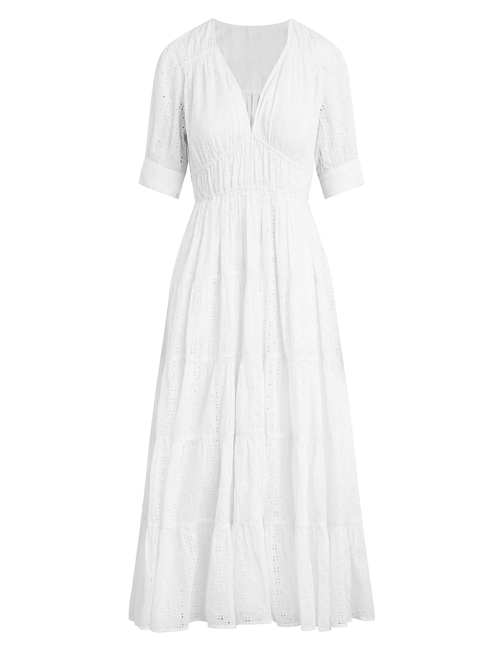 Illana Broderie Tiered Maxi Dress | Saks Fifth Avenue