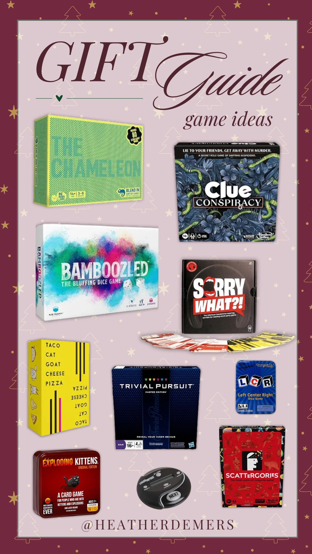 Game Night Gift Guide!!

Gather around the table this holiday season and play games with your friends and family!!  🌲

 

#LTKGiftGuide #LTKHoliday #LTKFindsUnder50
