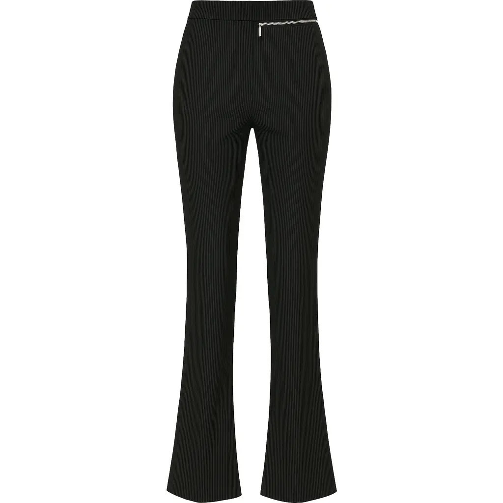 PCFG Zip Detail Skinny Women Flare Pant in Black at Nordstrom, Size X-Large | Nordstrom