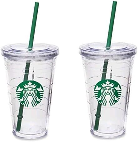 Starbucks Grande Insulated Travel Tumbler 16 OZ Double Wall Acrylic 2 Pack Set | Amazon (US)