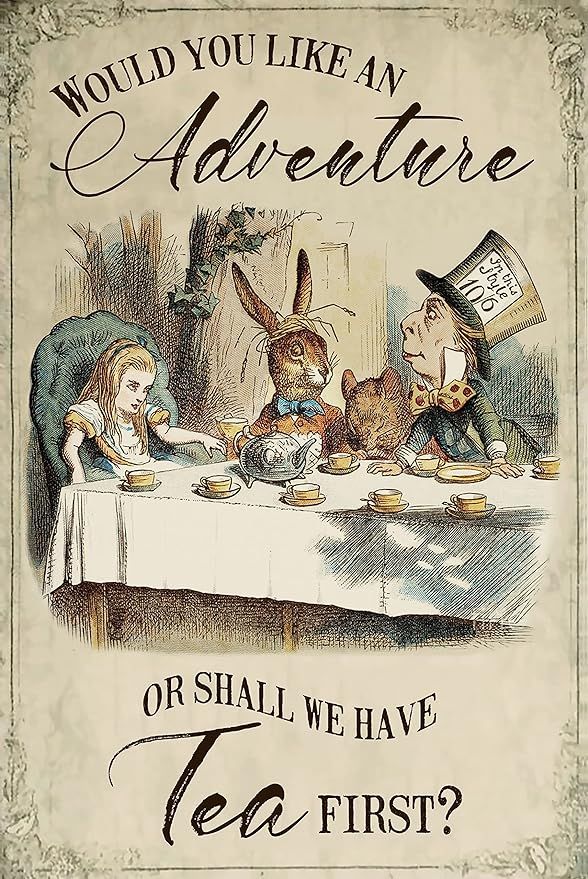 Wallors Unique Plaques Poster for Bar Garage Man Cave Home Wall Decor Alice in Wonderland - Shall... | Amazon (US)