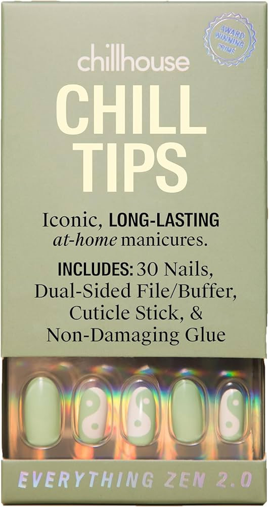 Chillhouse - Chill Tips, Press on Nails Kit - Everything Zen 2.0 (Oval) - 24 Nail Shapes & Sizes ... | Amazon (US)