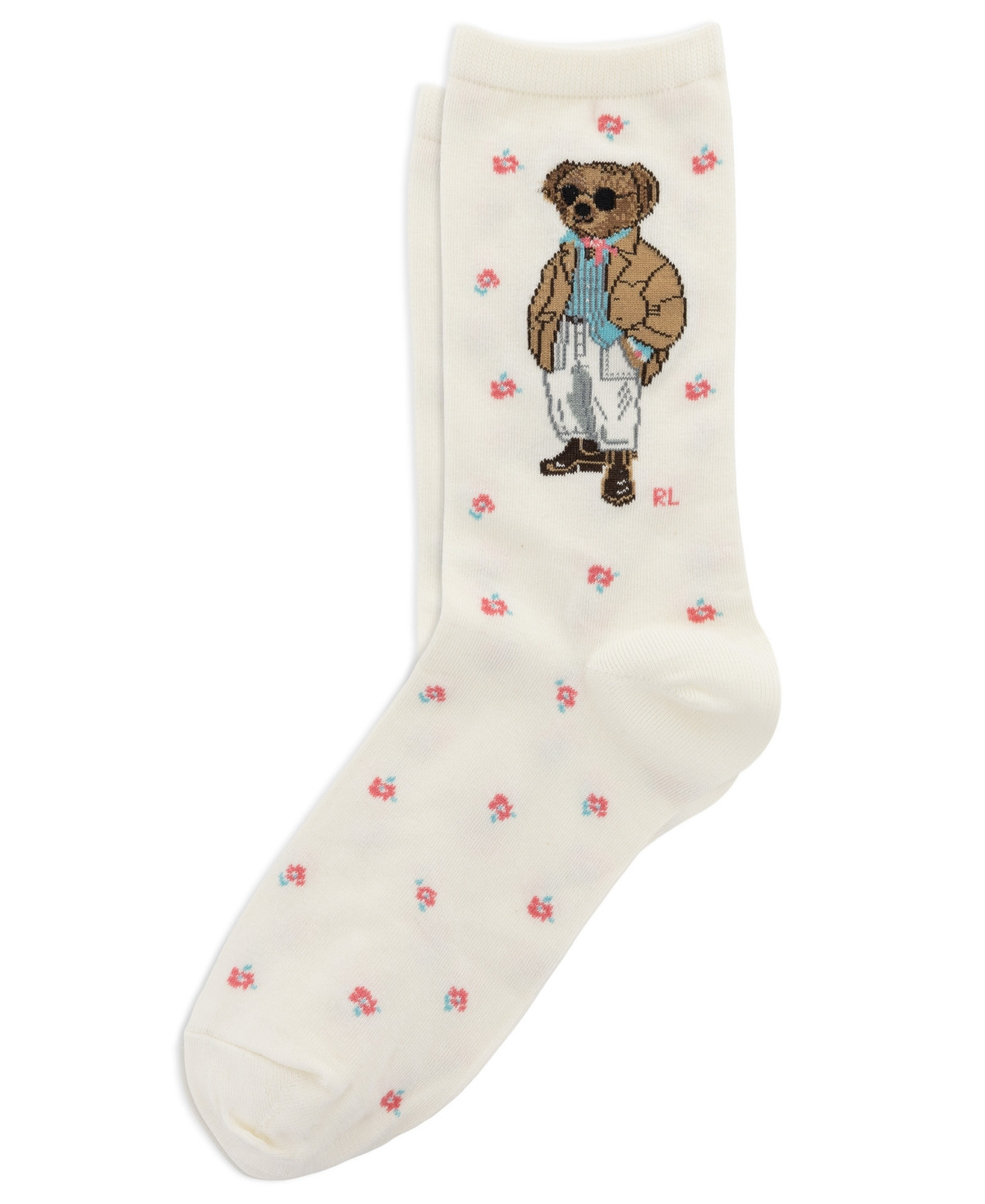 Polo Ralph Lauren Women's Pre-Spring Bear Socks - Ivory | Macy's